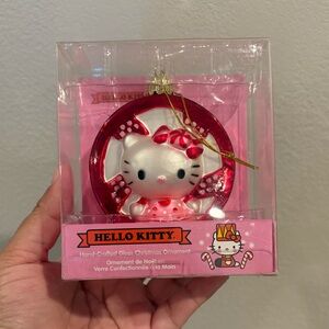 Kurt Adler Hello Kitty Hand-Crafted Glass Christmas Ornament New in Box
